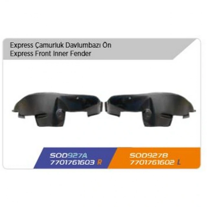 Renault Express 1992-1997 Çamurluk Davlumbazı Ön Sol Oem No (7701761602)