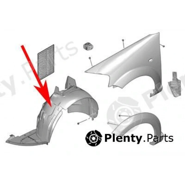 Citroën C3 2003- Çamurluk Davlumbazı Sağ Oem No (7136Q8)