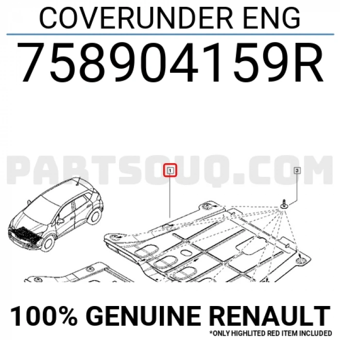 Renault Duster 2010- Karter Muhafazası Oem No (758904159R)