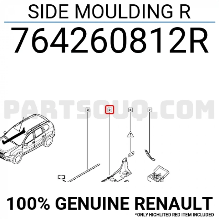 Renault Duster 2010- Marşbiyel Bakaliti Sağ Oem No (764266145R)