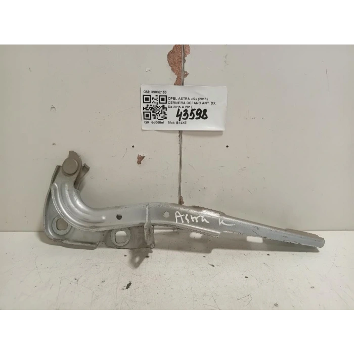 Astra -K- 2016- Motor Kaput Menteşesi Sağ Oem No (39032150)