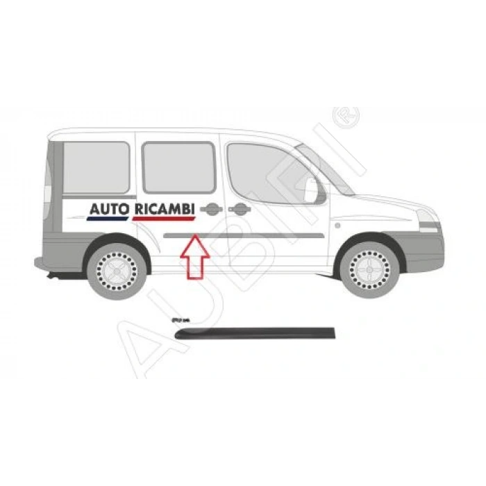 Fiat Doblo 2001-2005 Kapı Bandı Arka Sol Oem No (735294281)