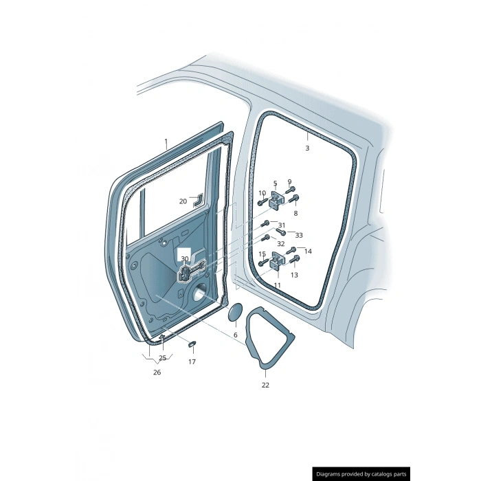 Amarok Arka Kapı Sağ 2010- Oem No (2H7-833-056Sgru)