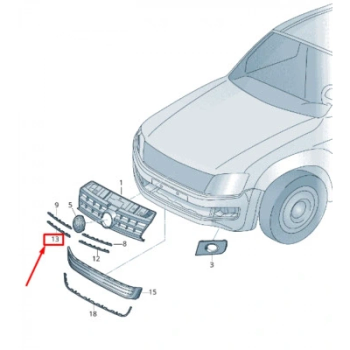 Amarok Panjur Nikeleajı Takım 2010- Oem No (2Hh853764)