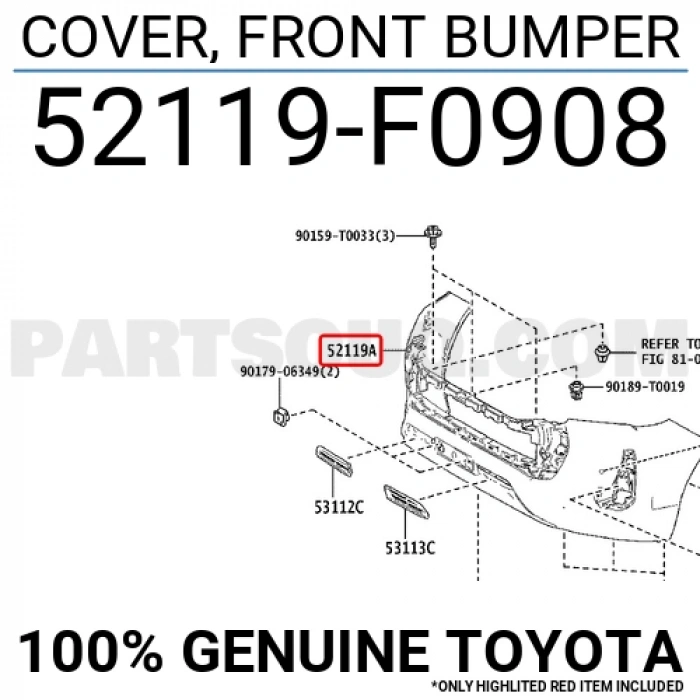 Hilux - Hı Cruıser Ön Tampon 2021- Oem No (52119F0908)