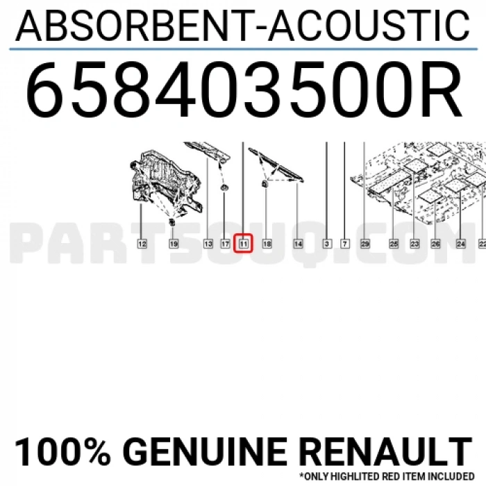 Captur Motor Kaputu İzalatörü 2013- Oem No (658403500R)