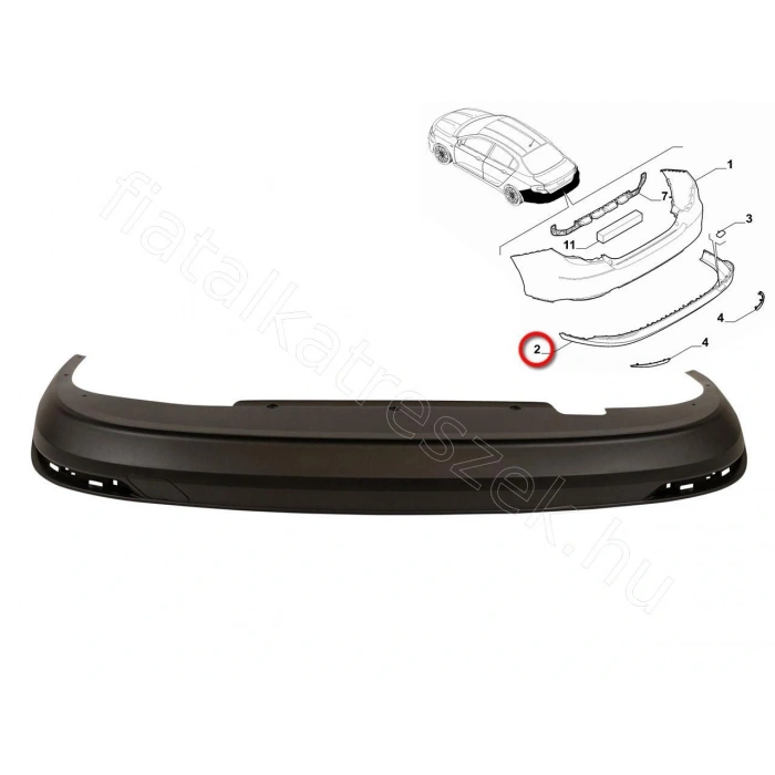 Egea Arka Tampon Sedan Komple ( Alt + Üst ) 2016- Oem No (735670238)