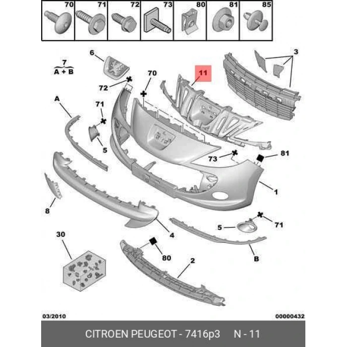 Peugeot 206 Plus 2008 Panjur Oem No (7416P3)