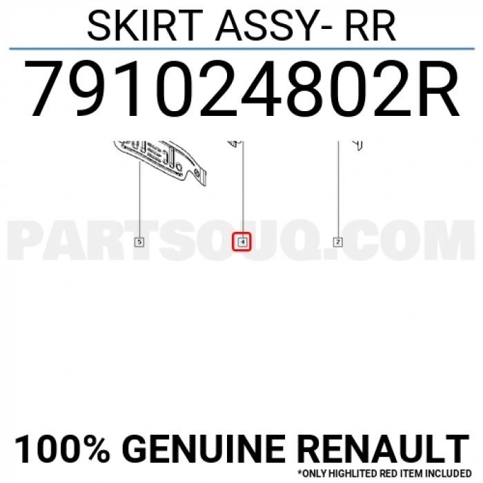 Clio Symbol Arka Panel İç 2012- Oem No (791024802R)