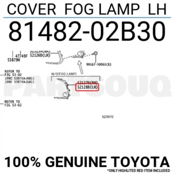 Corolla 2019- Ön Tampon Sis Kapağı Sissiz Sol Oem No (81482-02B30(Sa))