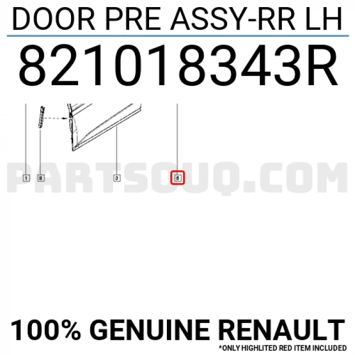 Megane Arka Kapı Sol Sedan 2016- Oem No (821018343R)