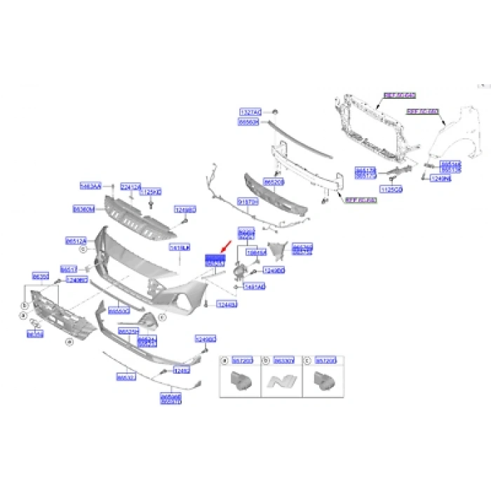 İ20 Far Braketi Sağ 2020- Oem No (86526Q0000)