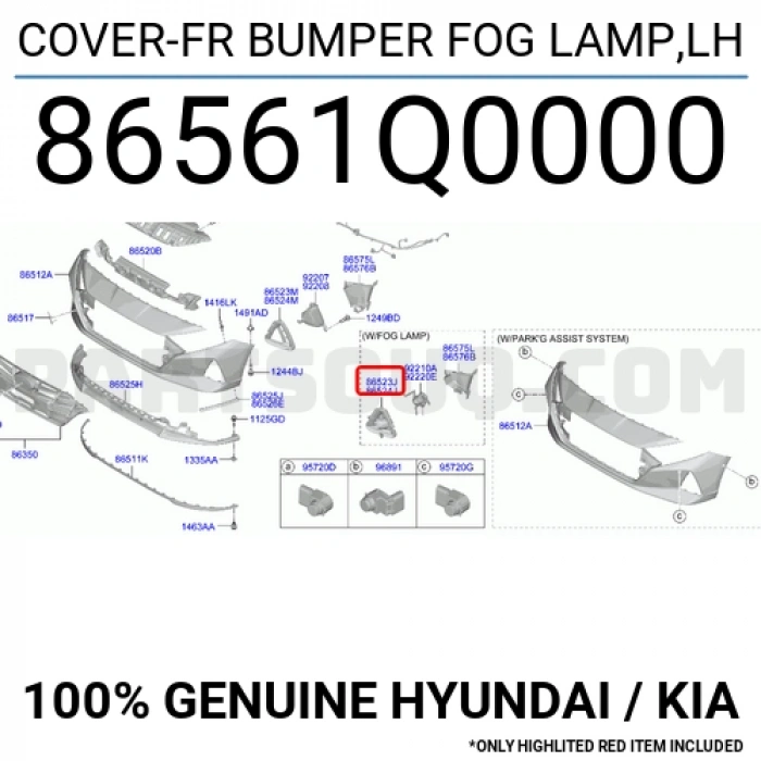 İ20 Sis Kapağı Sol 2020- Oem No (86561Q0000)