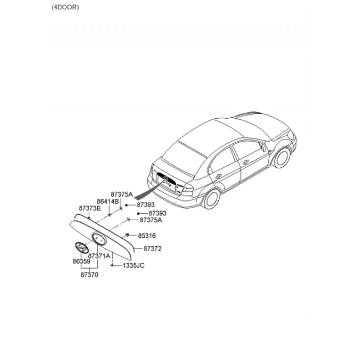 Accent Plakalık 2006- Oem No (87370-1E000)