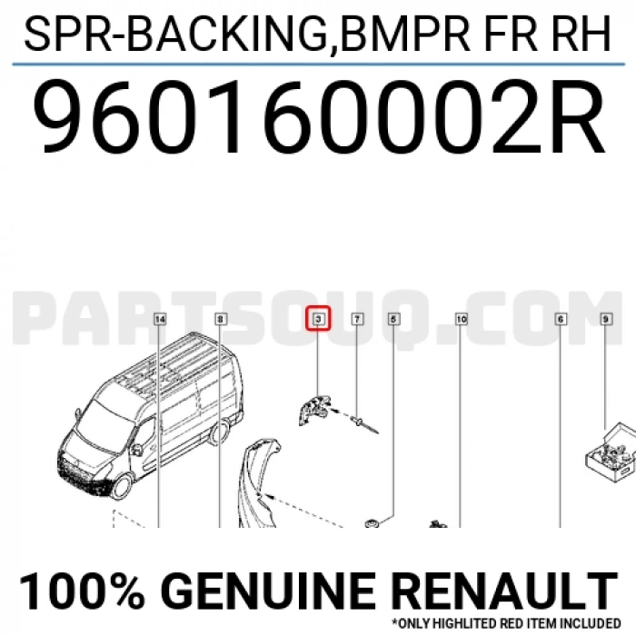 Master Iıı 2009- Ön Tampon Braketi Sağ Oem No (960160002R)