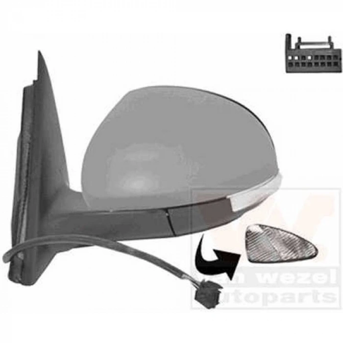 Skoda Yeti Elektrikli Ayna 2009 Sonrası Astarlı Yan+Alt Sinyalli Hafızalı Sol