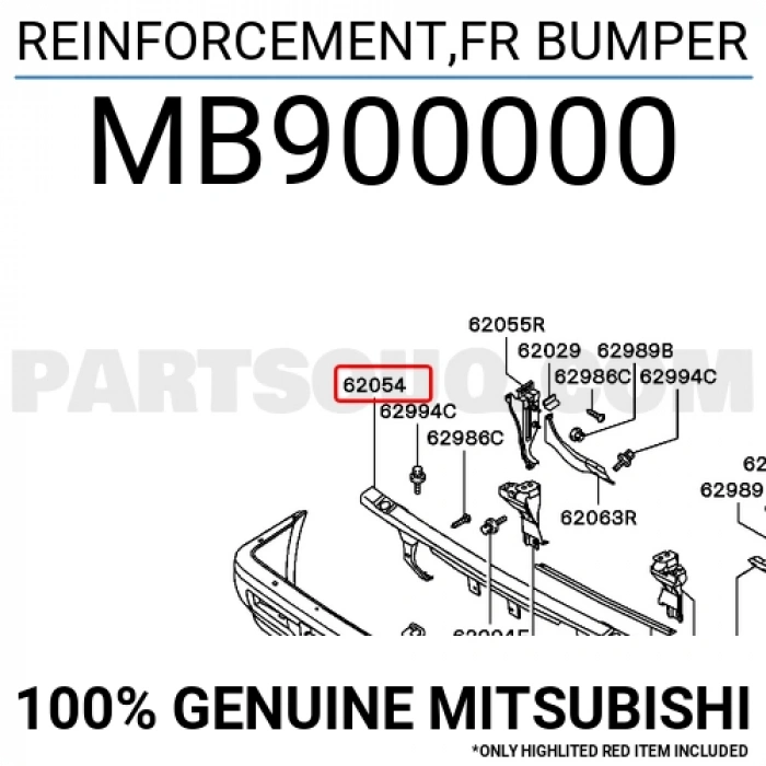 Mitsubishi L200 Ön Tampon Demiri 1997-2000  (Oem No:  Mb900000)