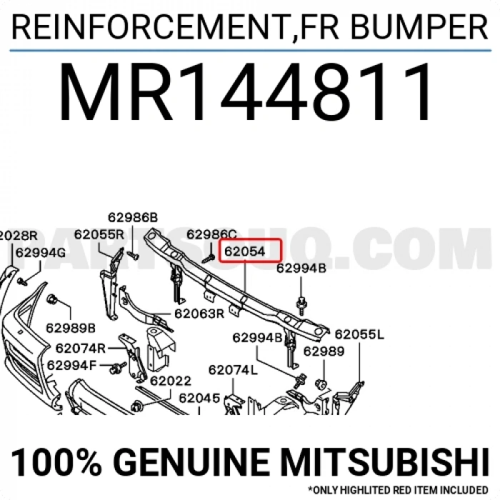Mitsubishi L200 Ön Tampon Demiri 1999-2001 (Oem No:  Mr144811)