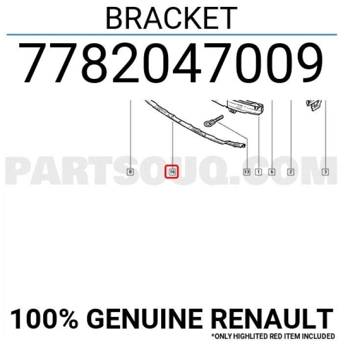 Renault Clio Symbol Ön Tampon Demiri 2001 2012-  (Oem No:  7782047009)
