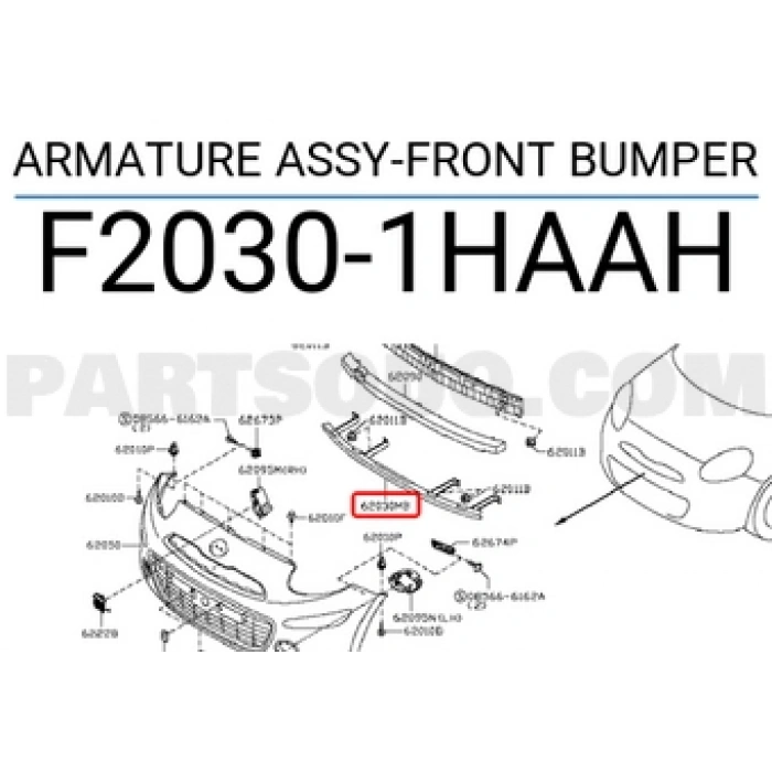 Nissan Micra Ön Tampon Braket  Üst 2010- (Oem No:  F20301Haah)