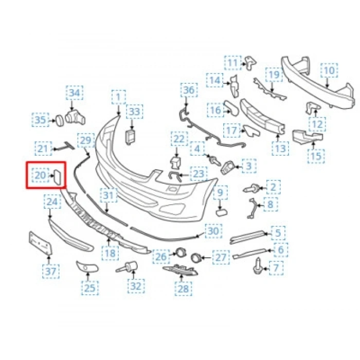 Mercedes S Class Ön Tampon Çeki Demir Kapağı Astarlı 2009-  (Oem No:  A22188503229999)