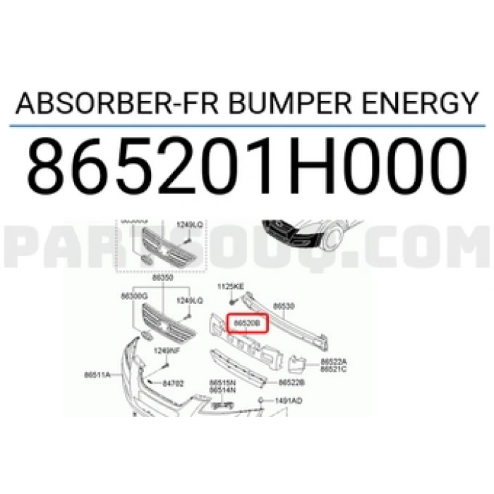 Kia Ceed Ön Tampon Darbe Emici 5 Kapı 2008 2009-  (Oem No:  865201H000)