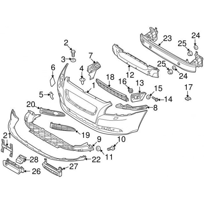 Volvo S40 V50 Ön Tampon Karlık 2007  (Oem No:  30744912)