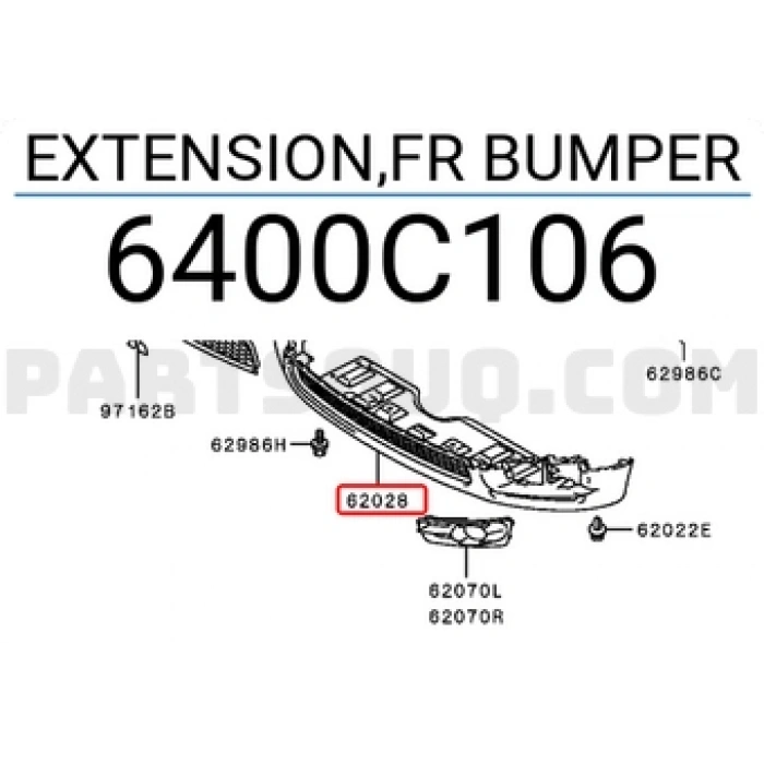 Mitsubishi Colt Ön Tampon Karlık 3/5 Kapı 2008- (Oem No:  6400C106)
