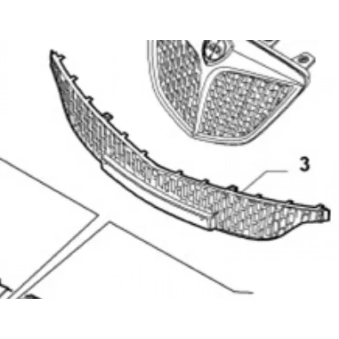 Lancia Delta Ön Tampon Panjuru Orta 2008- (Oem No:  735474181)