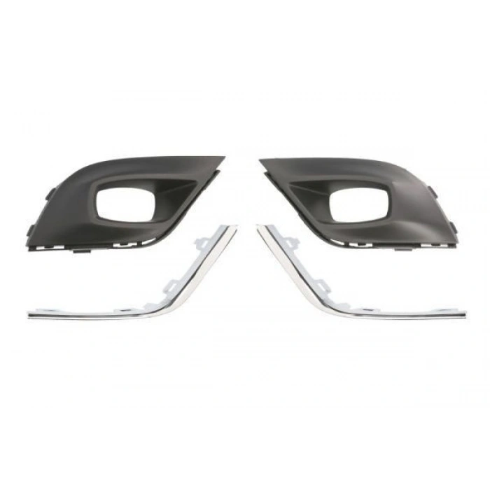 Renault Clio Ön Tampon Panjuru Delikli Nikelaj Bandlı Set Icon (Kare Sıs) 2016- (Oem No:  261A30735R)