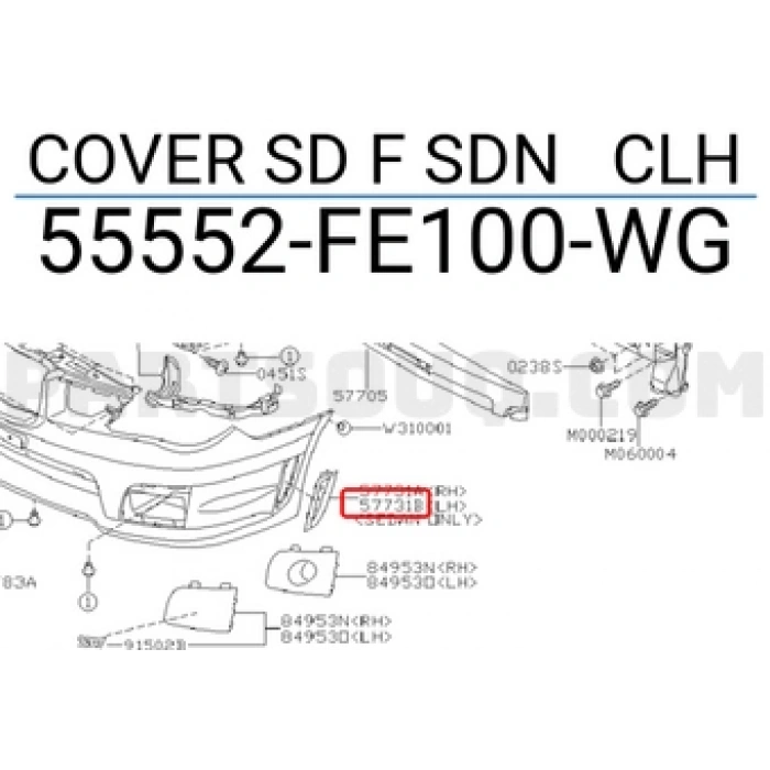 Subaru İmpreza Ön Tampon Kenar Panjuru Sağ 2006 (Oem No:  55552Fe100Wg)