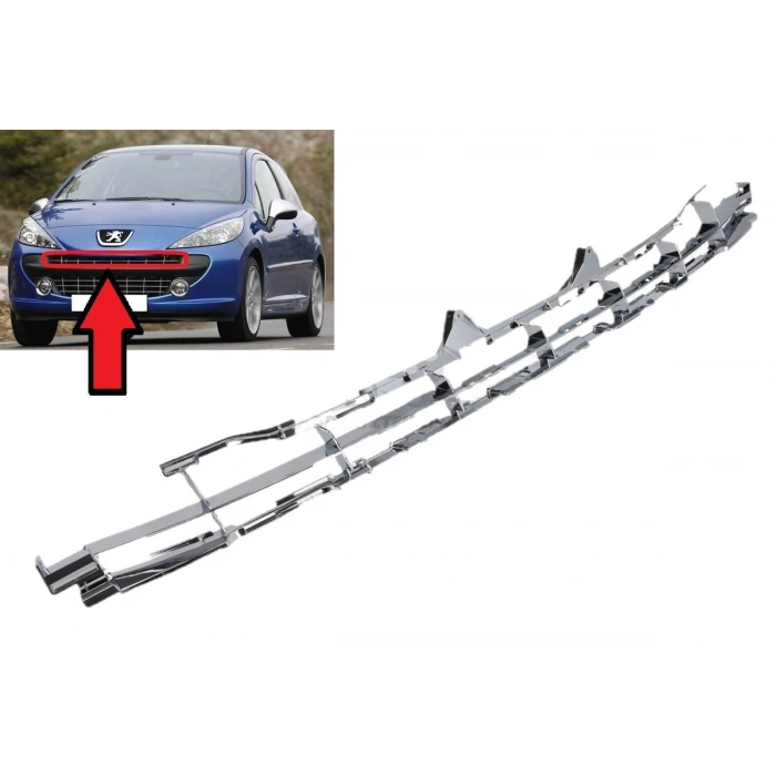 Peugeot 207 Ön Tampon Panjuru Nikelaj Alt Rc Sport 2006 (Oem No:  7414Qe)