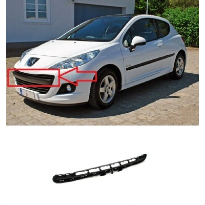 Peugeot 207 Ön Tampon Panjuru Üst Siyah 2009- (Oem No:  7422C0)