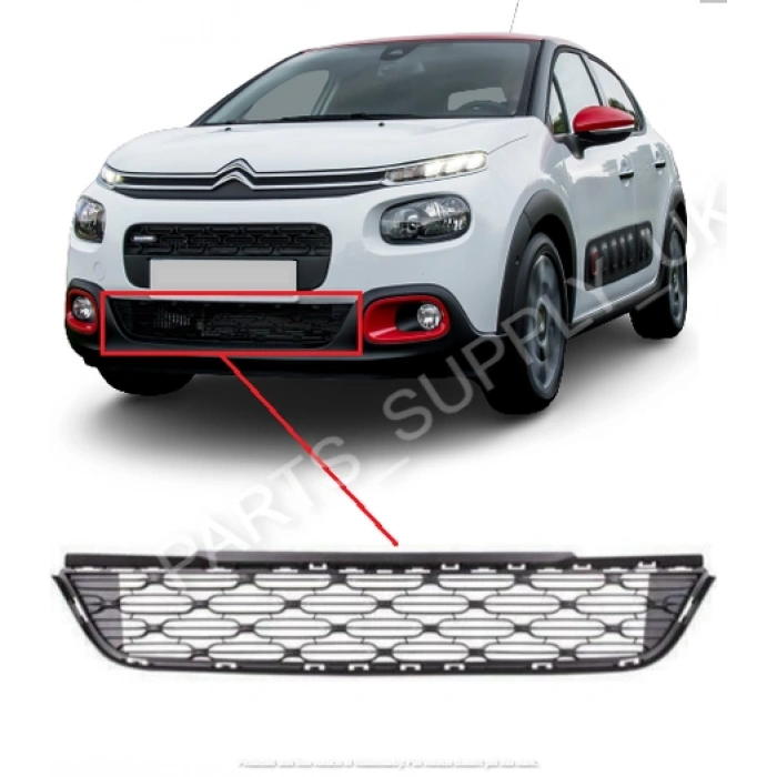 Citroen C3 Ön Tampon Panjuru Alt 2016-20 (Oem No:  98120622Xt)