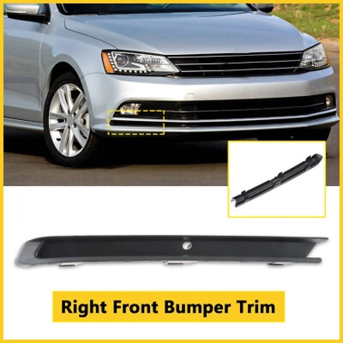 Volkswagen Jetta Ön Tampon Alt Bandı Siyah Sağ 2014- (Oem No:  5C68072349B9)