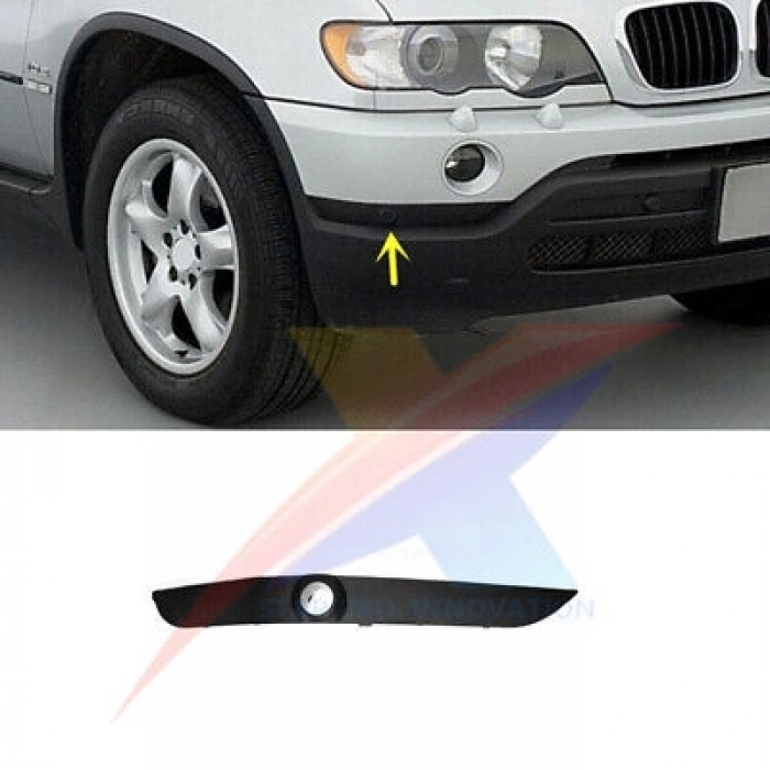 Bmw X5 Ön Tampon Bandı Sensör Delikli Sol 2000-2006 (Oem No:  51117009893)