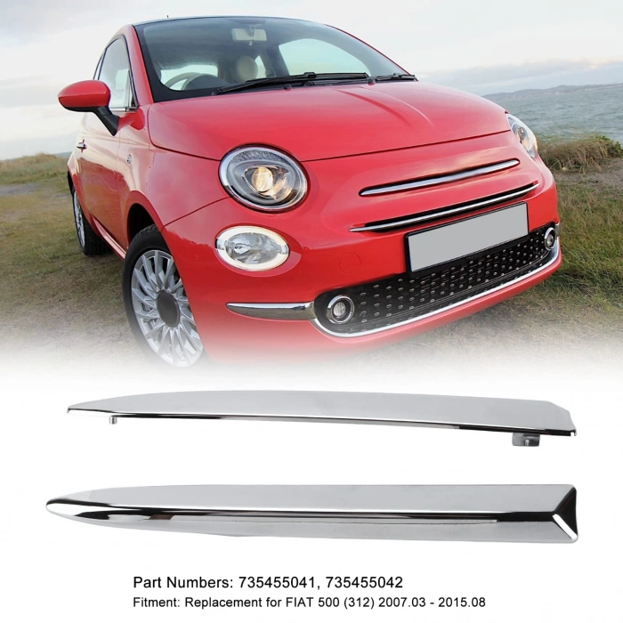 Fiat 500 Ön Tampon Bandı Nikelaj Sol 2007  (Oem No:  735455041)