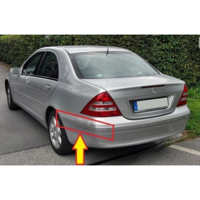 Mercedes C Class Arja Tampon Bandı Nikelaj Çıtalı Sol 2000-2005 (Oem No:  A20388527219999)