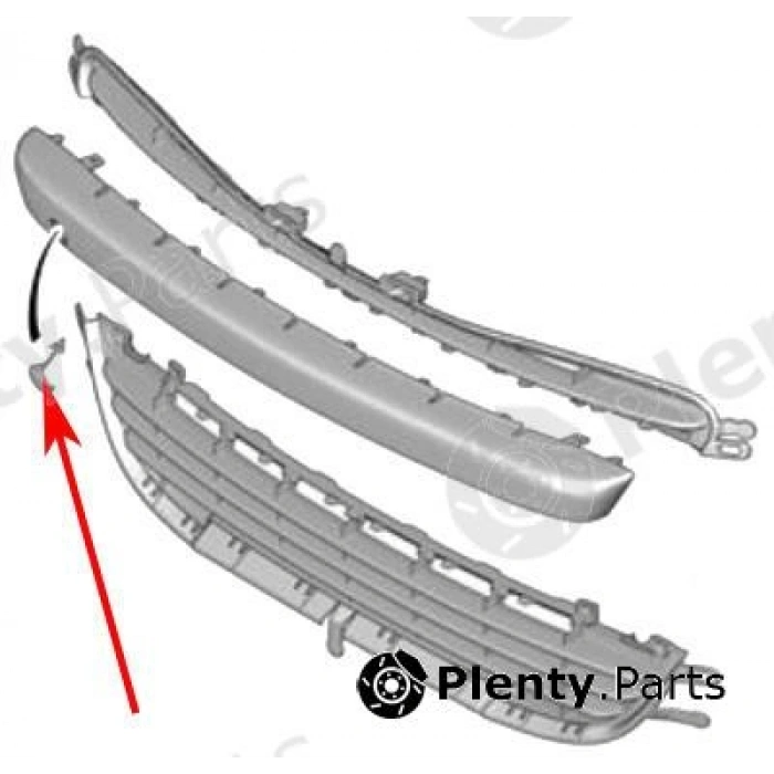 Peugeot 207 Ön Tampon Bandı 2009-  (Oem No:  7452Zs)