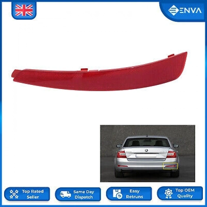 Skoda Octavia Arka Tampon Reflektörü Sağ 2013- (Oem No:  5E5945106)