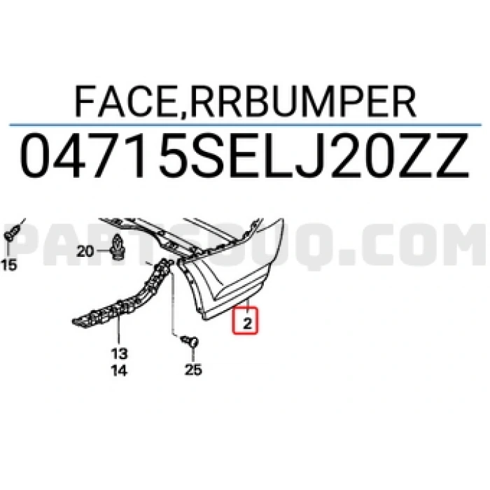 Honda City Arka Tampon 2006 (Oem No:  04715Selj20Zz)