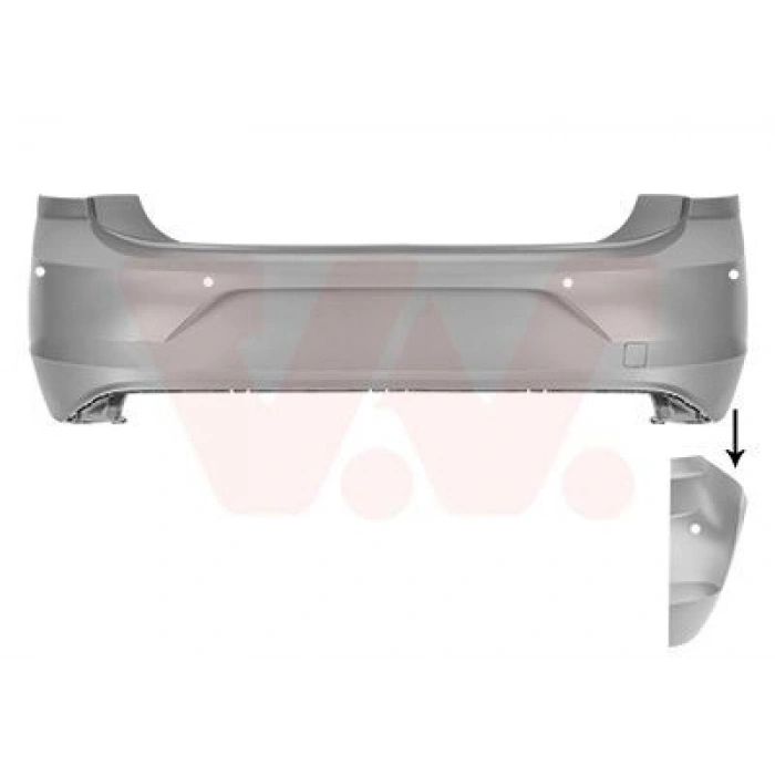 Volkswagen Polo Arka Tampon Astarlı 2017- (Oem No:  2G6807421Gru)