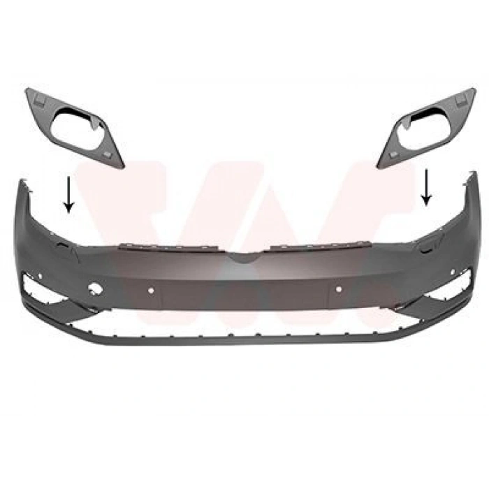 Volkswagen Golf Vıı Ön Tampon Far Yıkama Delikli Astarlı 2017- (Oem No:  5G0807217Fpgru)