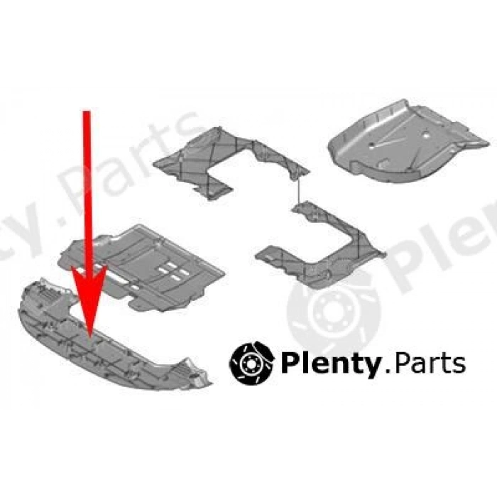 Citroen C4 Ön Tampon Alt Koruma Plastiği 2010- (Oem No:  7013Lc)