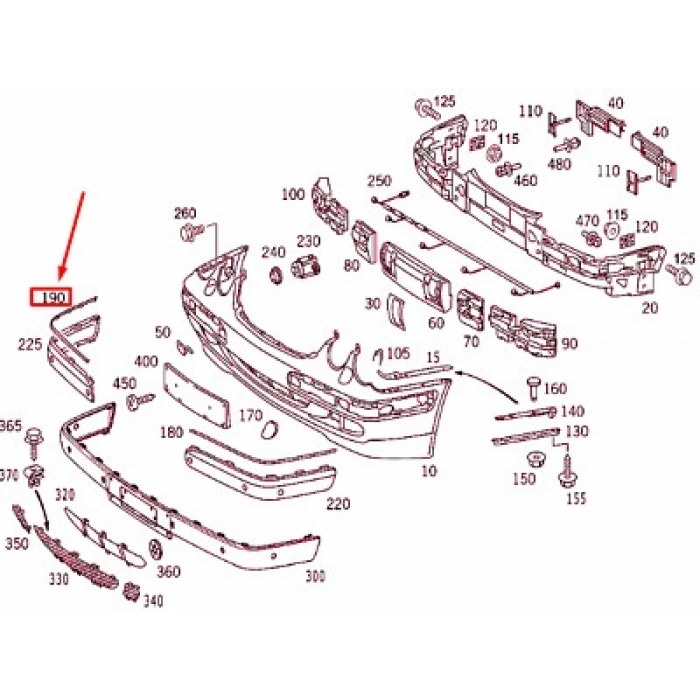 Mercedes W210 Ön Tampon Nikelajı Sağ 1999-2002 (Oem No:  A2108850874)
