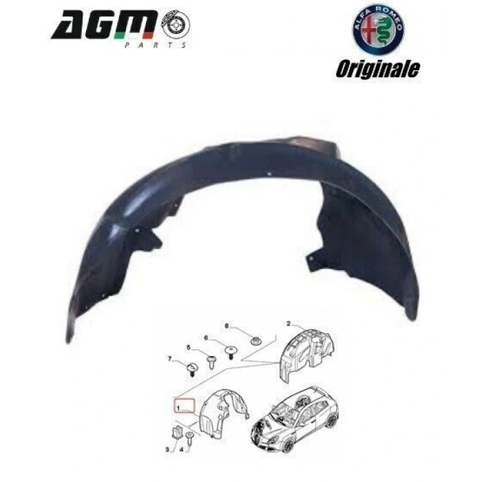Alfa Romeo Giulietta Ön Çamurluk Davlumbazı Sağ 2010- (Oem No:  50528436)