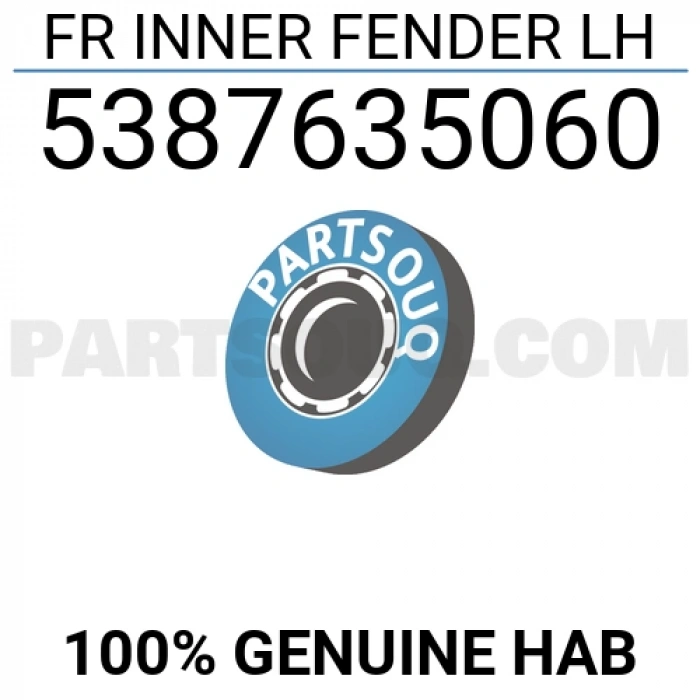 Toyota Hilux Ön Çamurluk Davlumbazı Sol 2001-2003 (Oem No:  5387635060)