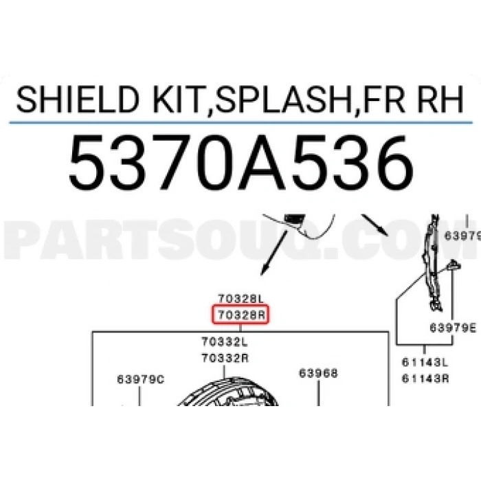 Mitsubishi Pajero Ön Çamurluk Davlumbazı Sağ 2007  (Oem No:  5370A536)