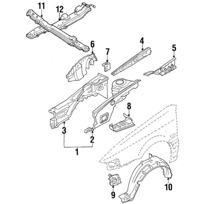 Mazda 626 Ön Çamurluk Davlumbazı Sağ 1988-1992 (Oem No:  G211-56-130B)