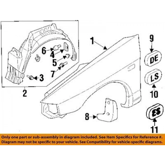 Mitsubishi Lancer Ön Çamurluk Davlumbazı Sol 1998-2002 (Oem No:  Mr241357)